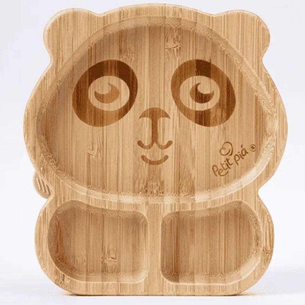 Prato De Bambu Com Ventosa De Silicone Panda 6M+ - Petit Piá
