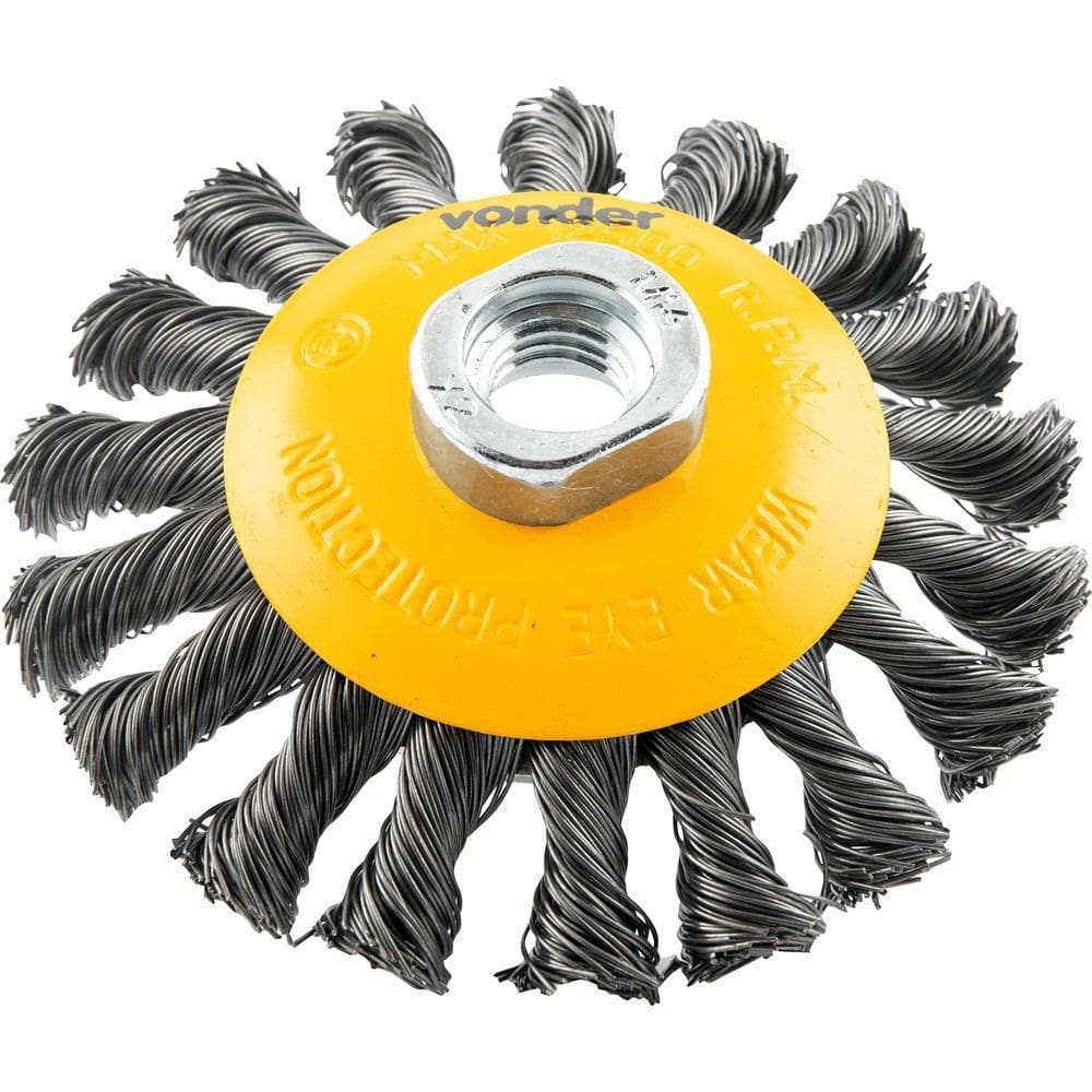 Escova Circular Cônica 4X1/2 M14 Torcida Vonder