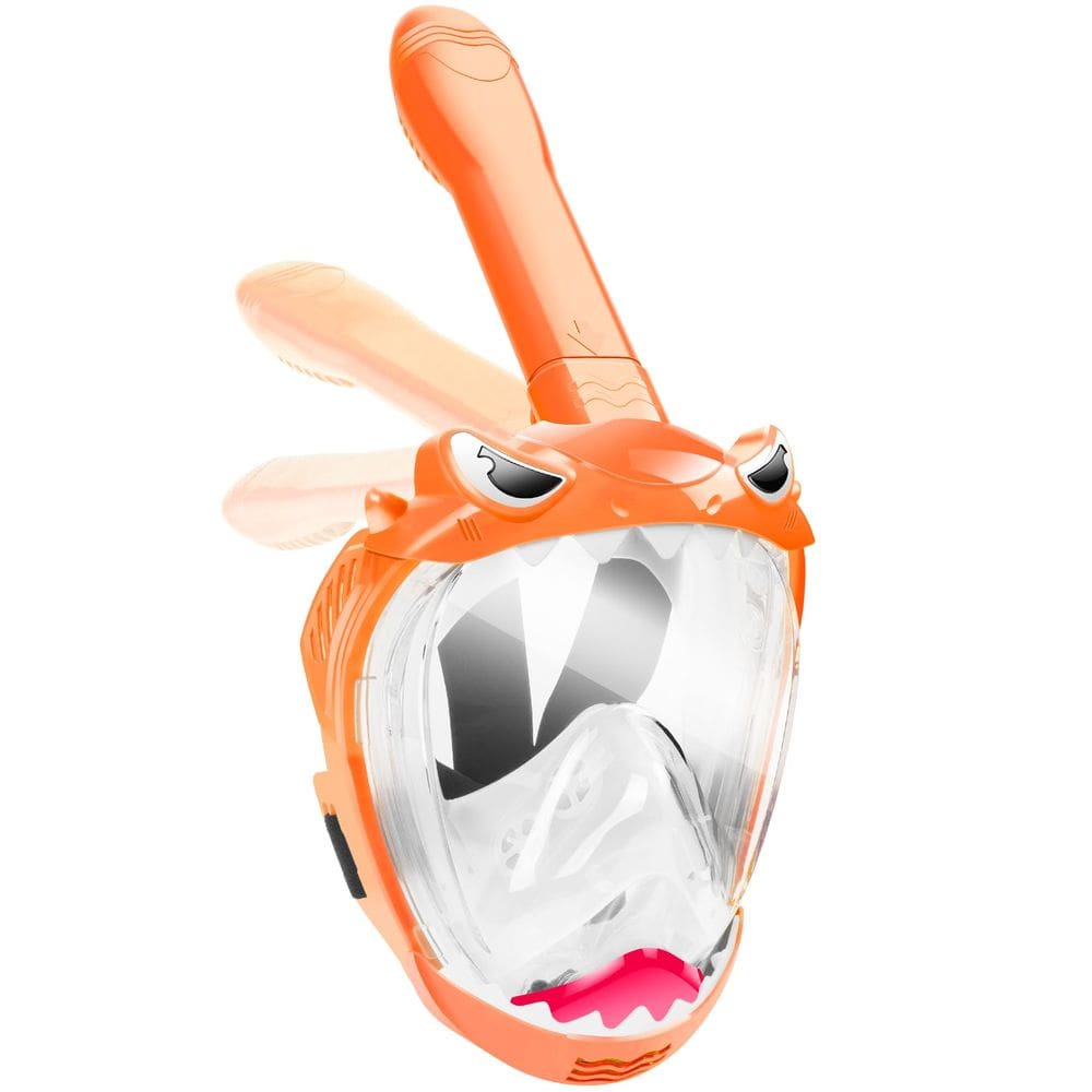 Máscara facial completa Snorkel Zipoute Snorkel para crianças com vista de 180°