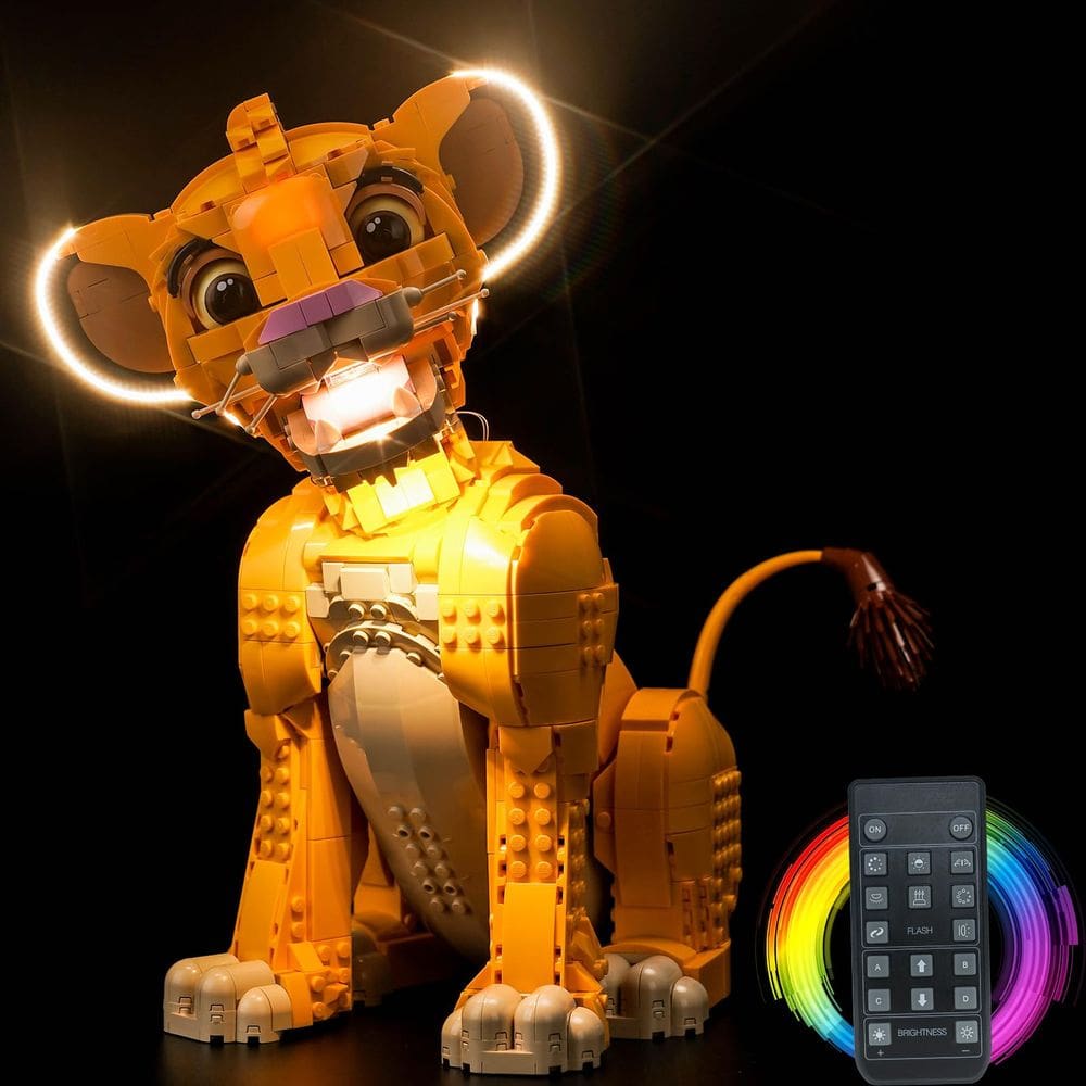 Kit de iluminação LocoLee LED compatível com Lego Young Simba Lion King