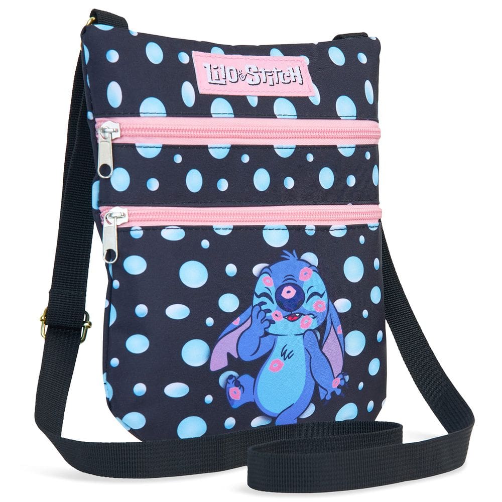 Bolsa Disney Stitch Crossbody para meninas preta
