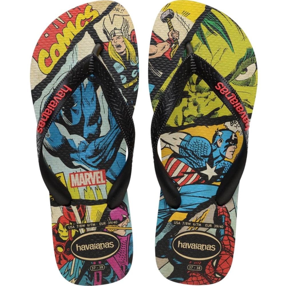 Chinelo Dedo Masculino Casual Dia a Dia Passeio Praia Havaianas Top Marvel Classics
