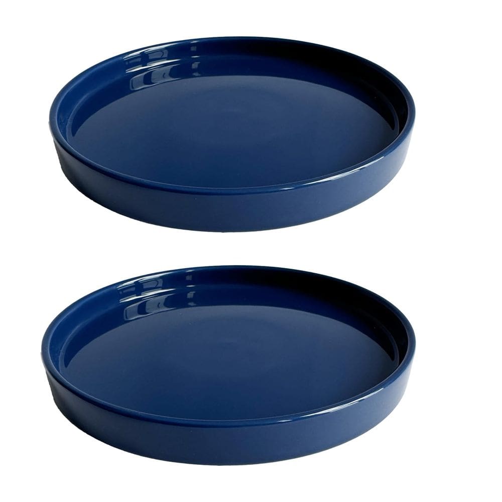 Pires de plantas Yukfona Ceramic 18 cm azul para ambientes internos e externos