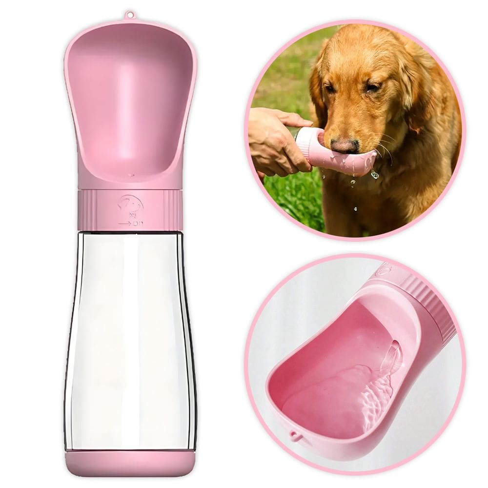 Garrafa Água Pet Portátil com Trava 330ml para Passeio