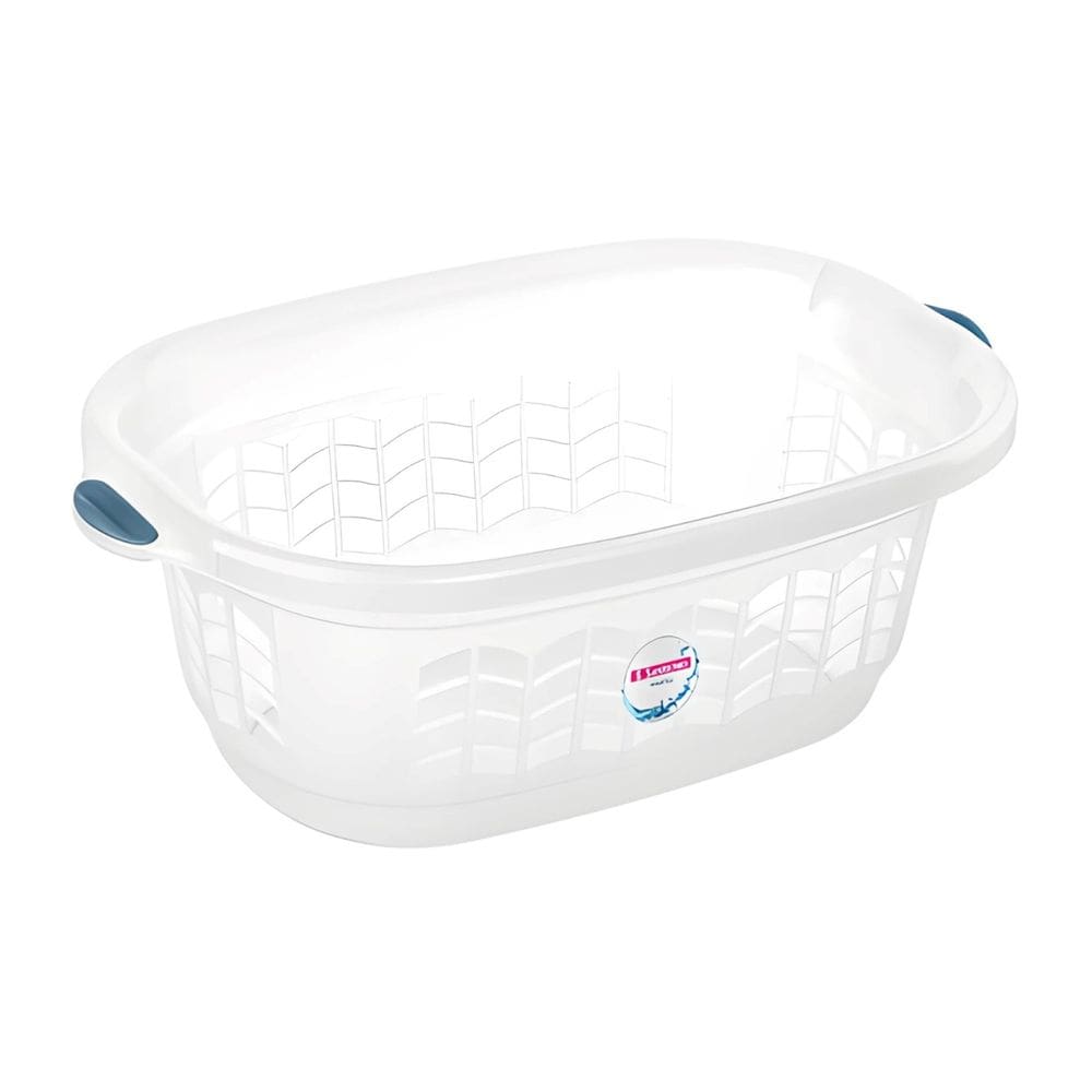 Cesto de Roupa Plástico 32 Litros Lavanderia Banheiro Branco - 260 Sanremo