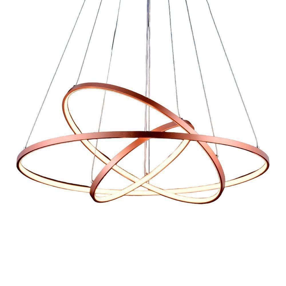 Lustre Pendente Sindora Dcd015080 Rosê Led Bivolt