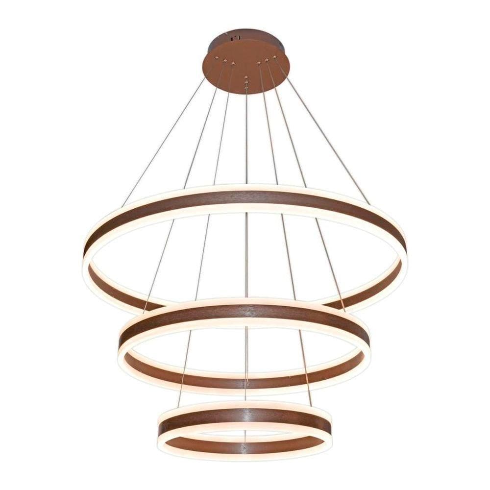 Lustre Pendente Sindora Dcd03003 Marrom Led Bivolt