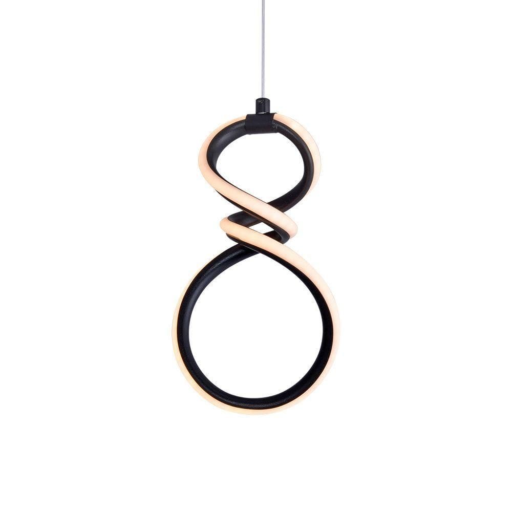 Lustre Pendente Sindora Dcd03255 Preto Led Bivolt