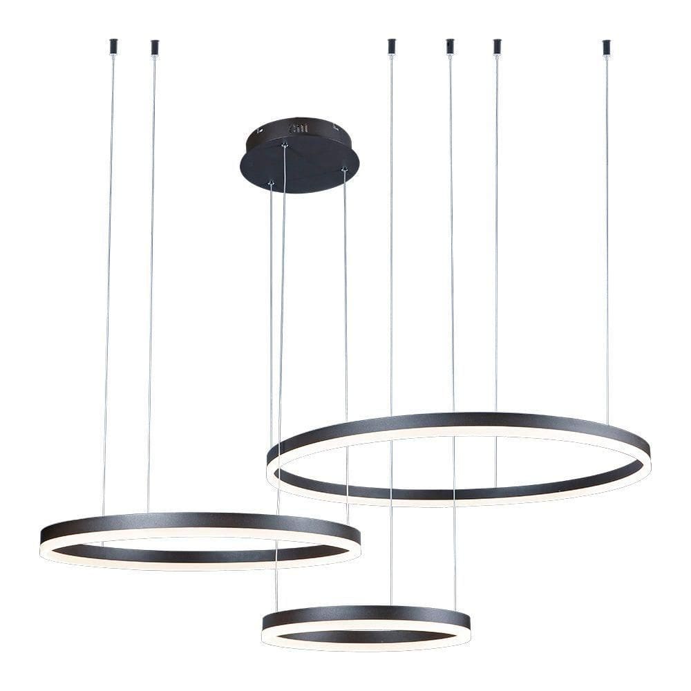 Lustre Pendente Sindora Qd05349 Preto Led Bivolt