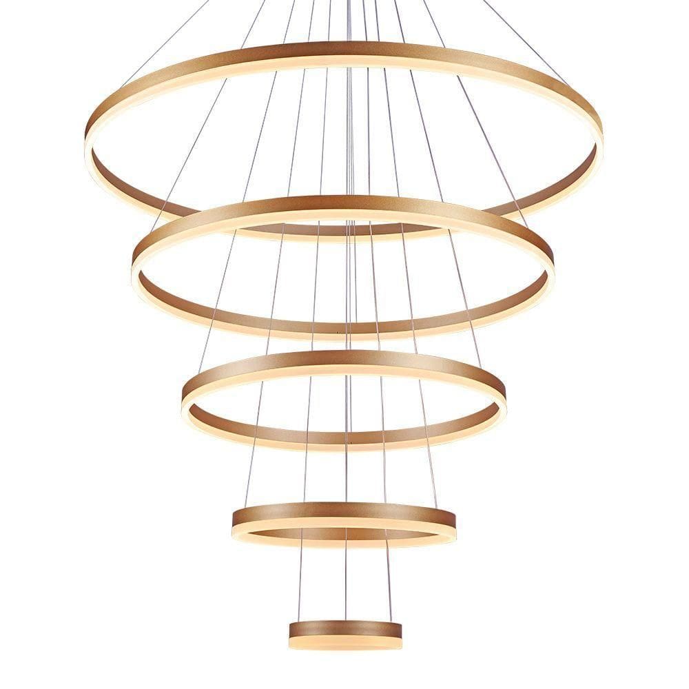 Lustre Pendente Sindora Dcd03091 Dourado Led Bivolt
