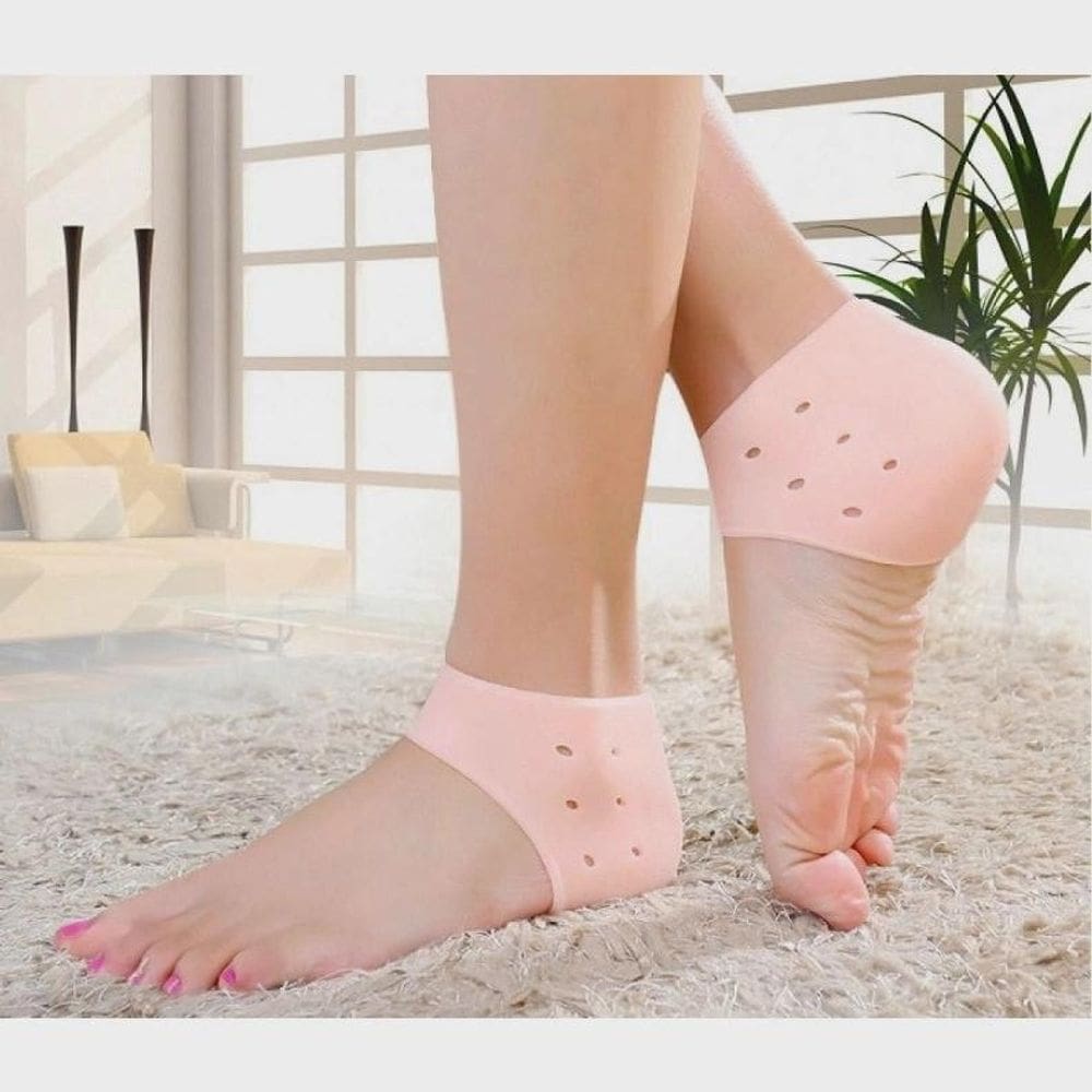 10 PARES Protetor Calcanhar Gel Silicone Calcanheira Fascite Esporão (10CX)