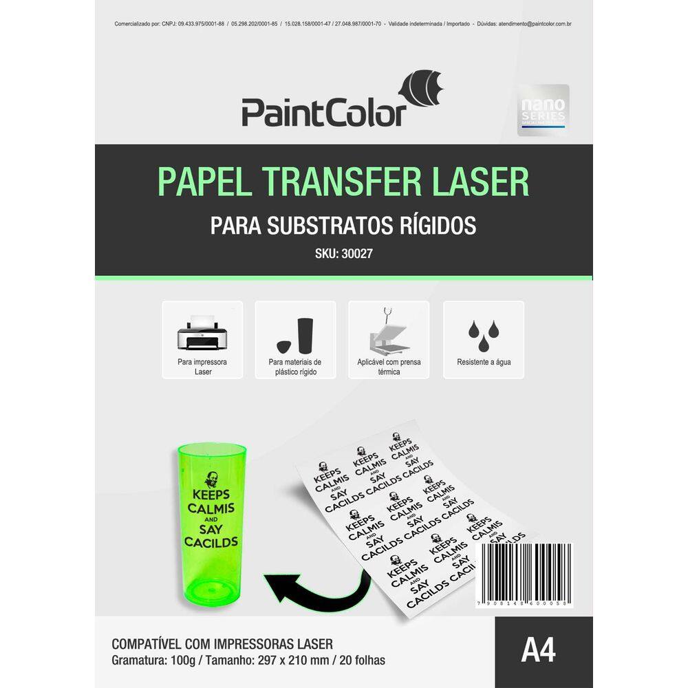 Papel Transfer Laser Para Substratos Rígidos 100g A4 - 20 Folhas