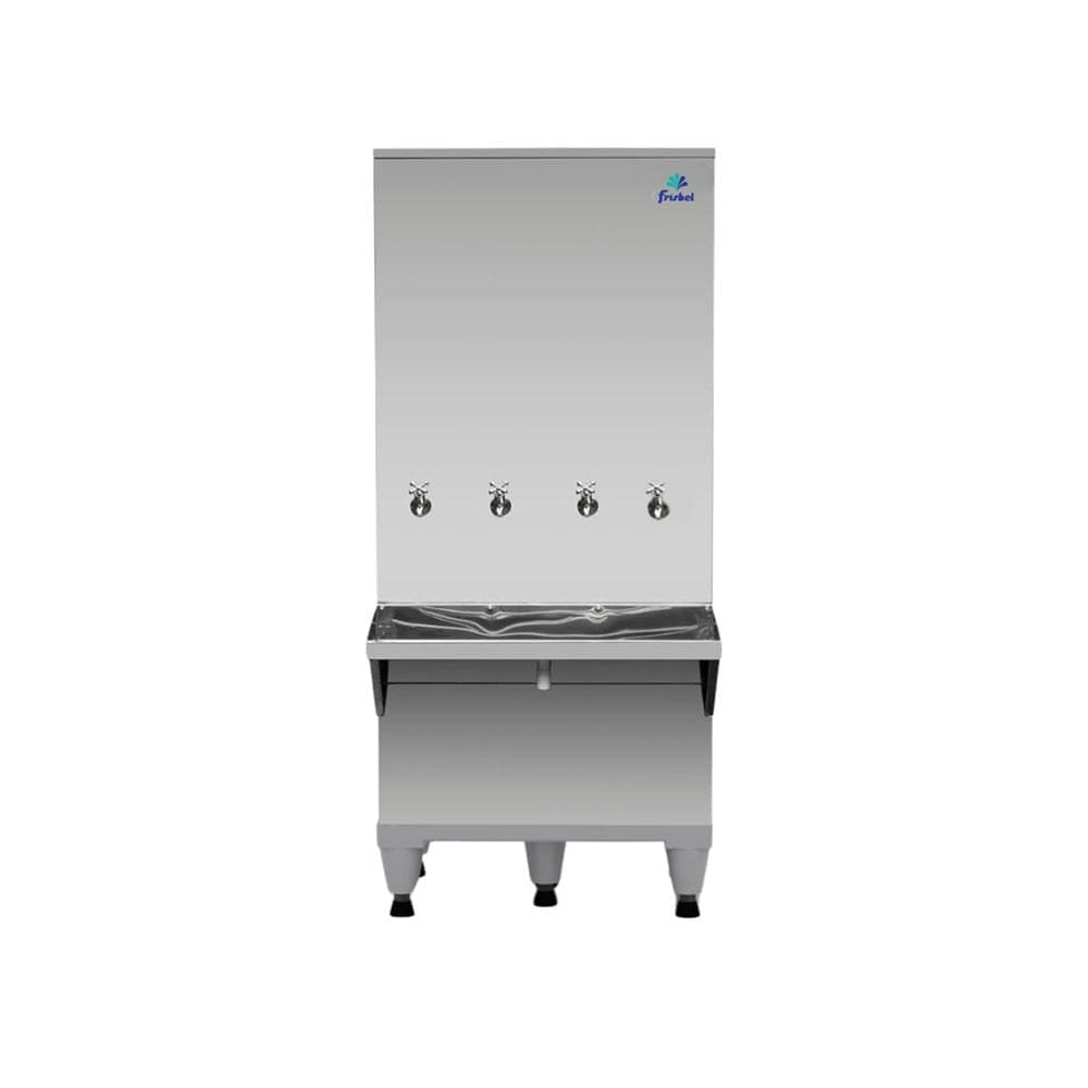 Bebedouro de Coluna Industrial 4 Torneiras 200 Litros Frisbel RA20 Inox 220V
