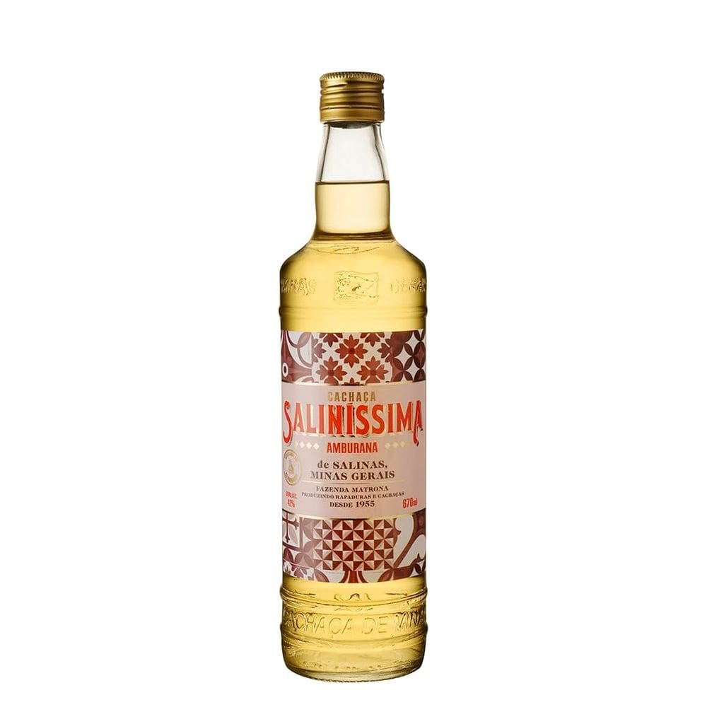Cachaça Saliníssima Amburana Garrafa 670ml
