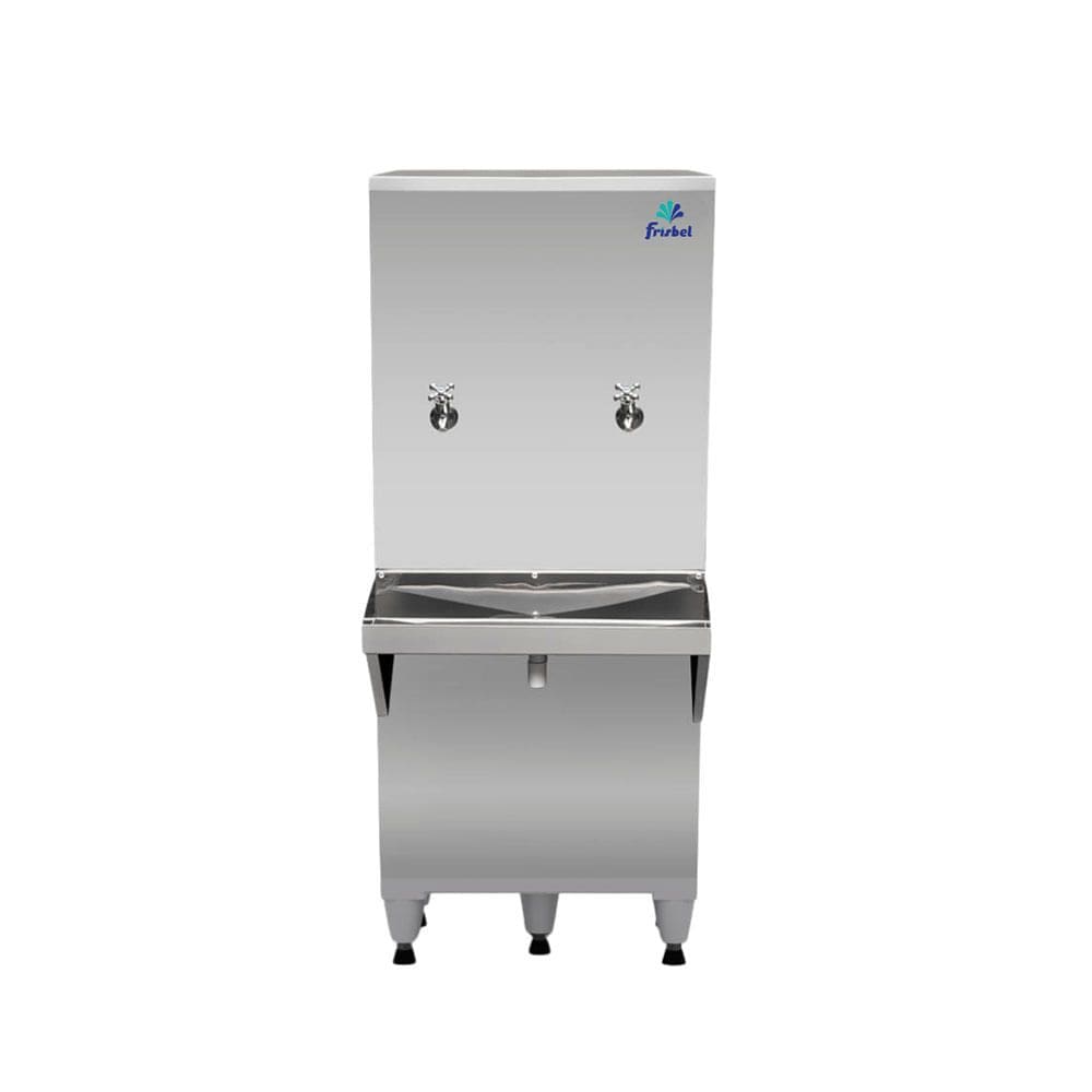 Bebedouro de Coluna Industrial 2 Torneiras 50 Litros Frisbel RAO5 Inox 127V