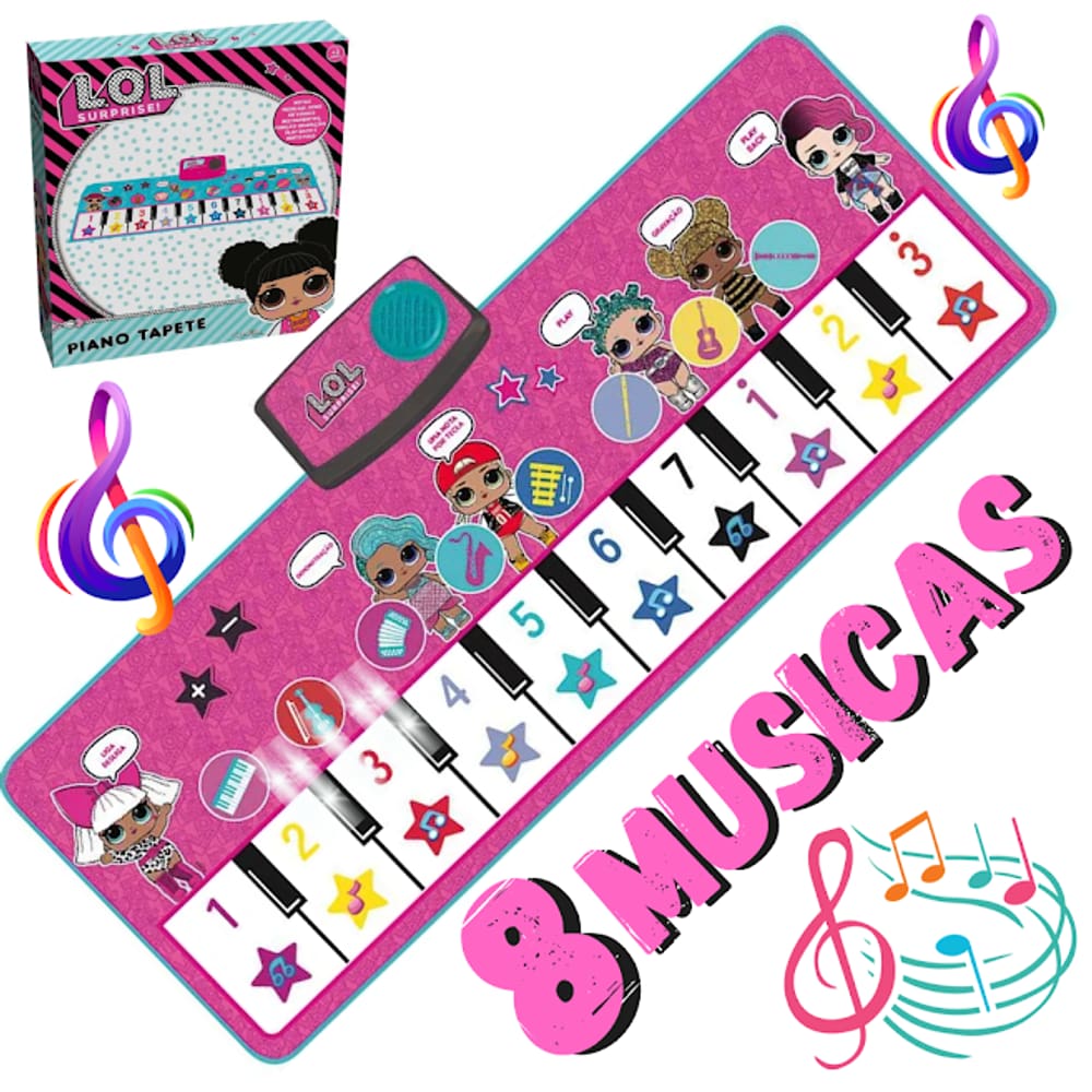 Piano Tapete LOL Surprise Instrumento Musical Infantil