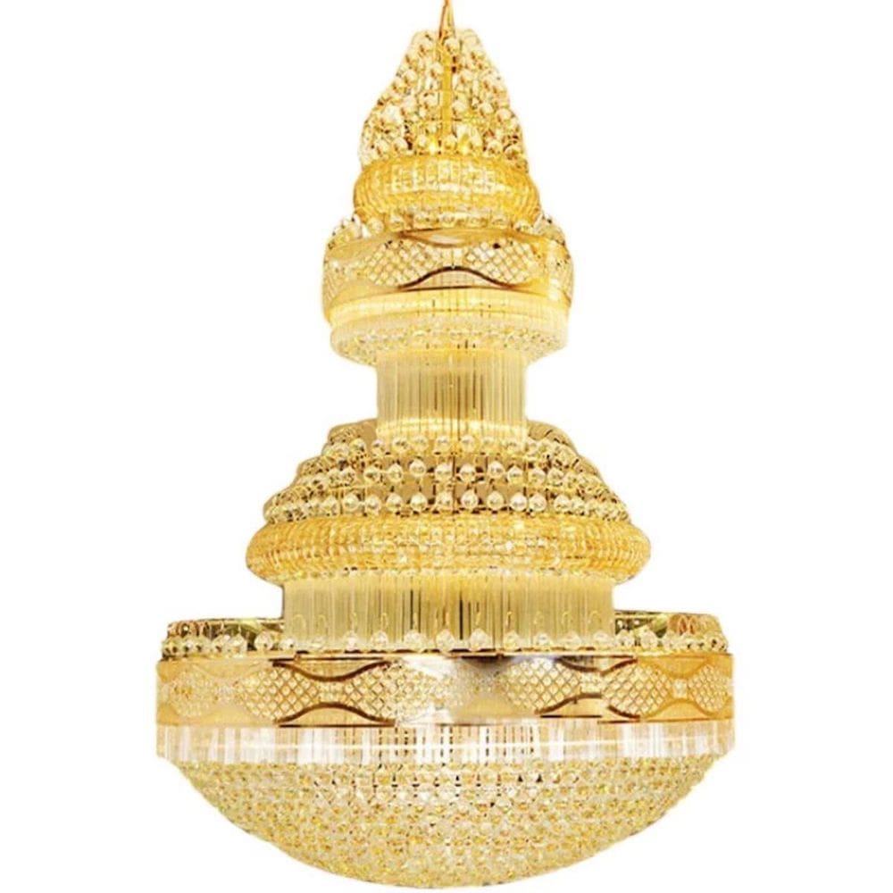 Lustre Cristal Imperial Gold 120Cm - Smart Norte
