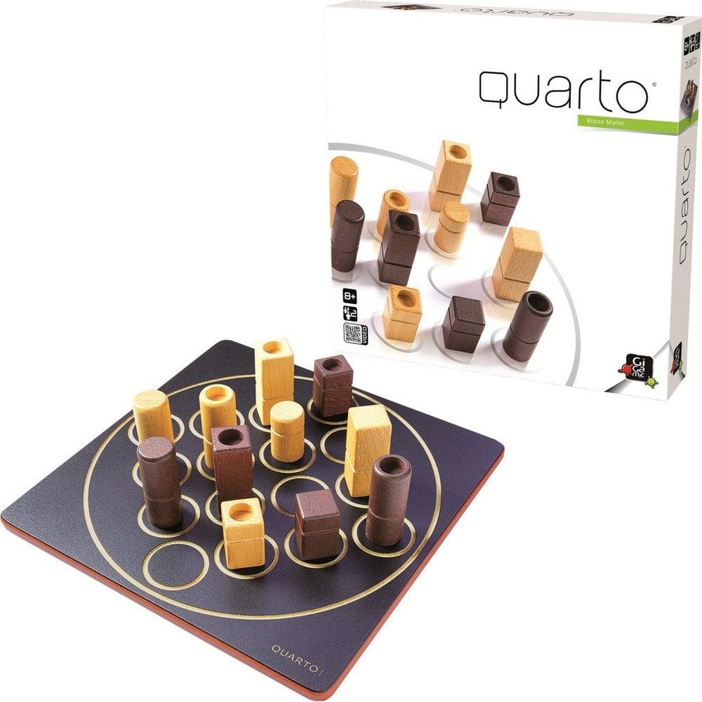 Jogo de Tabuleiro GIGAMIC Quarto Wooden Strategy 2 Players 8+ Age