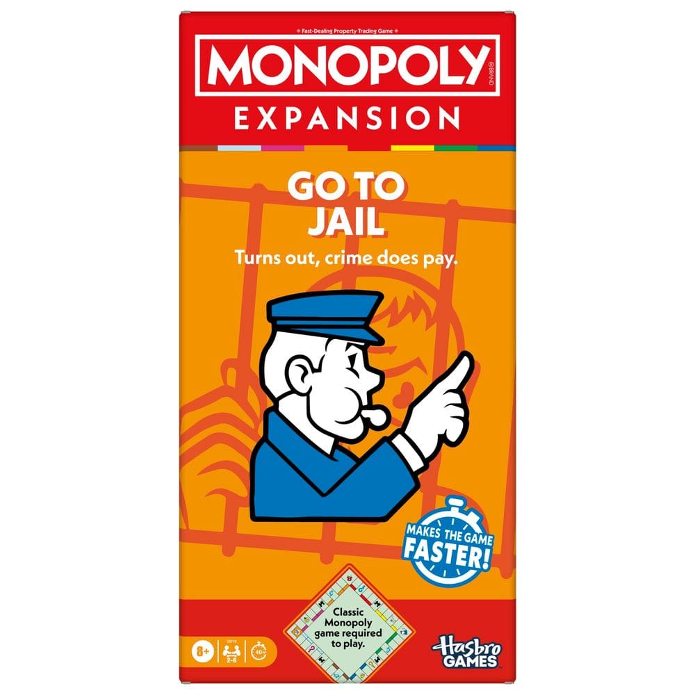Jogo de tabuleiro Monopoly Go to Jail Expansion | A partir de 8 anos | 2-6 jogadores