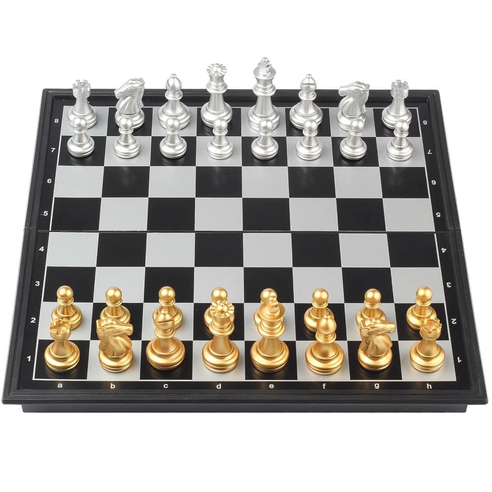 Conjunto de xadrez de viagem Magnetic Vikutu, tabuleiro dobrável portátil