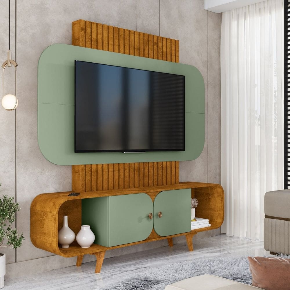 Estante para TV e Home Embau Naturalle/Pistache