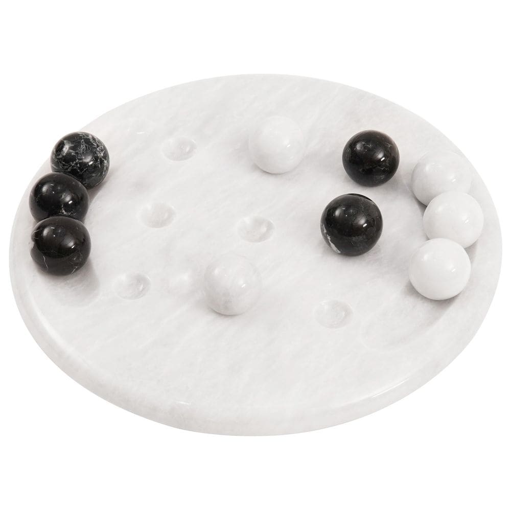 Jogo de tabuleiro Radicaln Marble Tic Tac Toe com tabuleiro e bolas de 10 cm