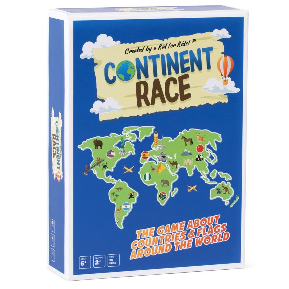 Jogo de Tabuleiro Byron`s Games Continent Race Geography Kids
