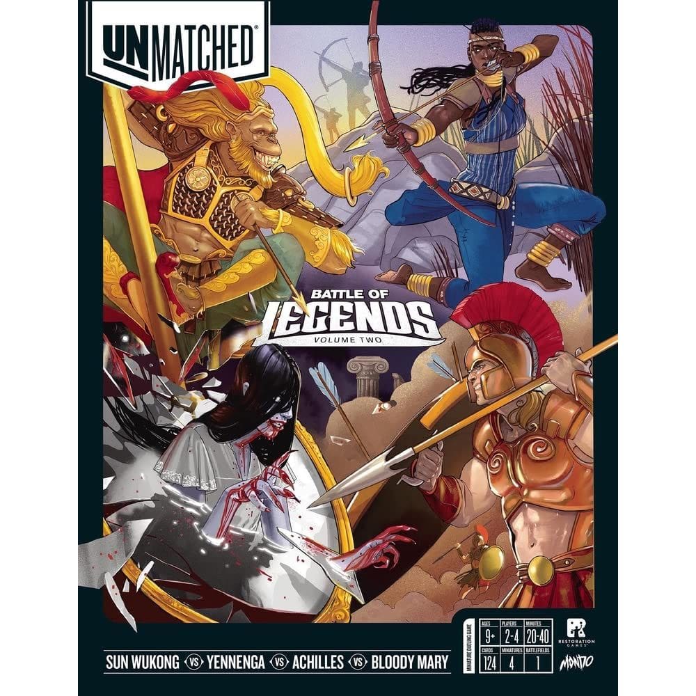 Jogos de Restauração de Jogos de Tabuleiro Unmatched Battle of Legends Vol 2