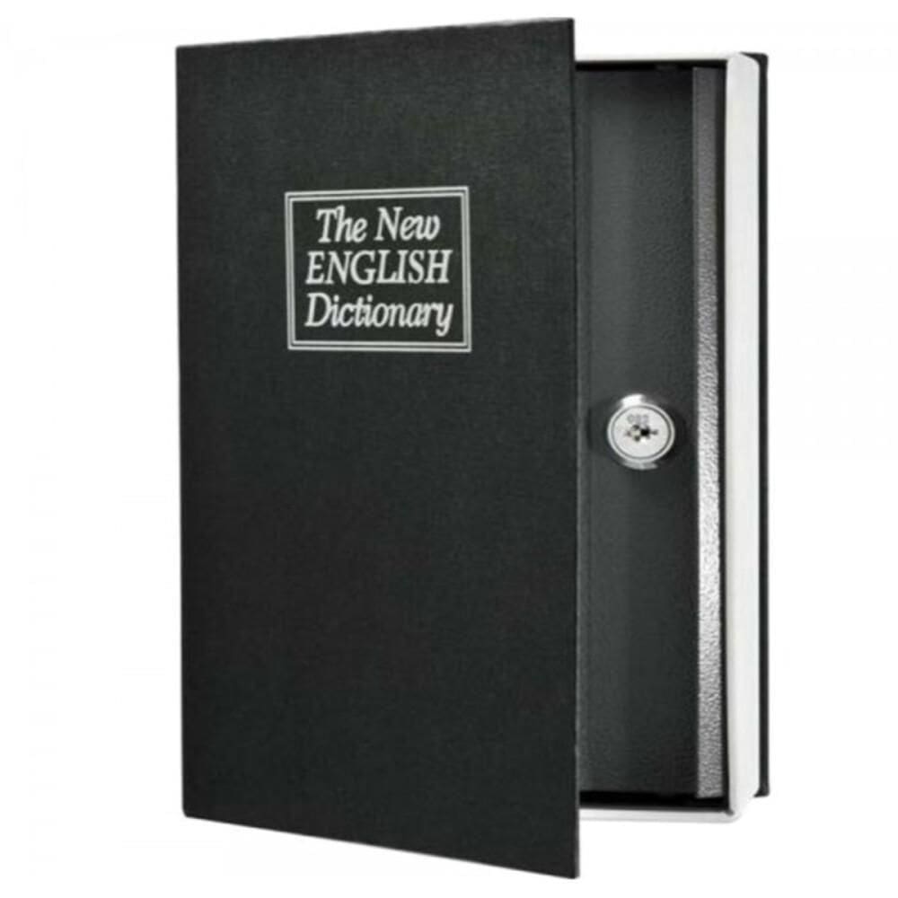 Cofre Camuflado Com Chave Livro Secreto Falso Porta Joias Dinheiro Documentos Em Metal Estante