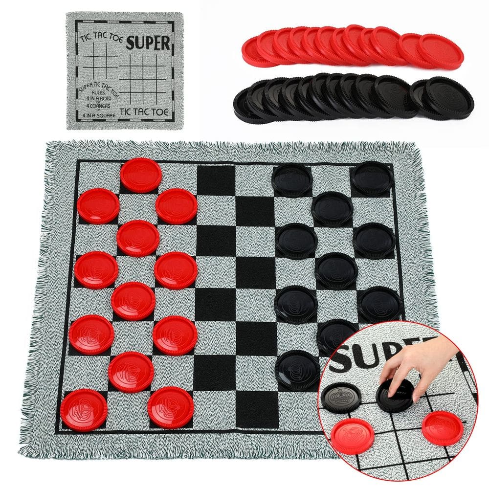 Conjunto de jogos de tabuleiro Giant Chdousha 3 em 1 para crianças e adultos