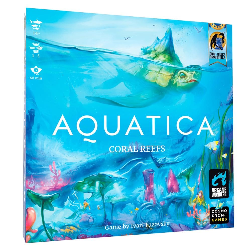 Jogo de cartas de tabuleiro Arcane Wonders Aquatica Coral Reef Expansion