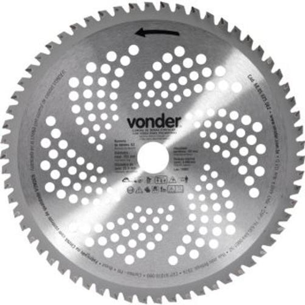 Lamina P/Rocadeira Vonder C/Videa 255X25,4X62 Vonder