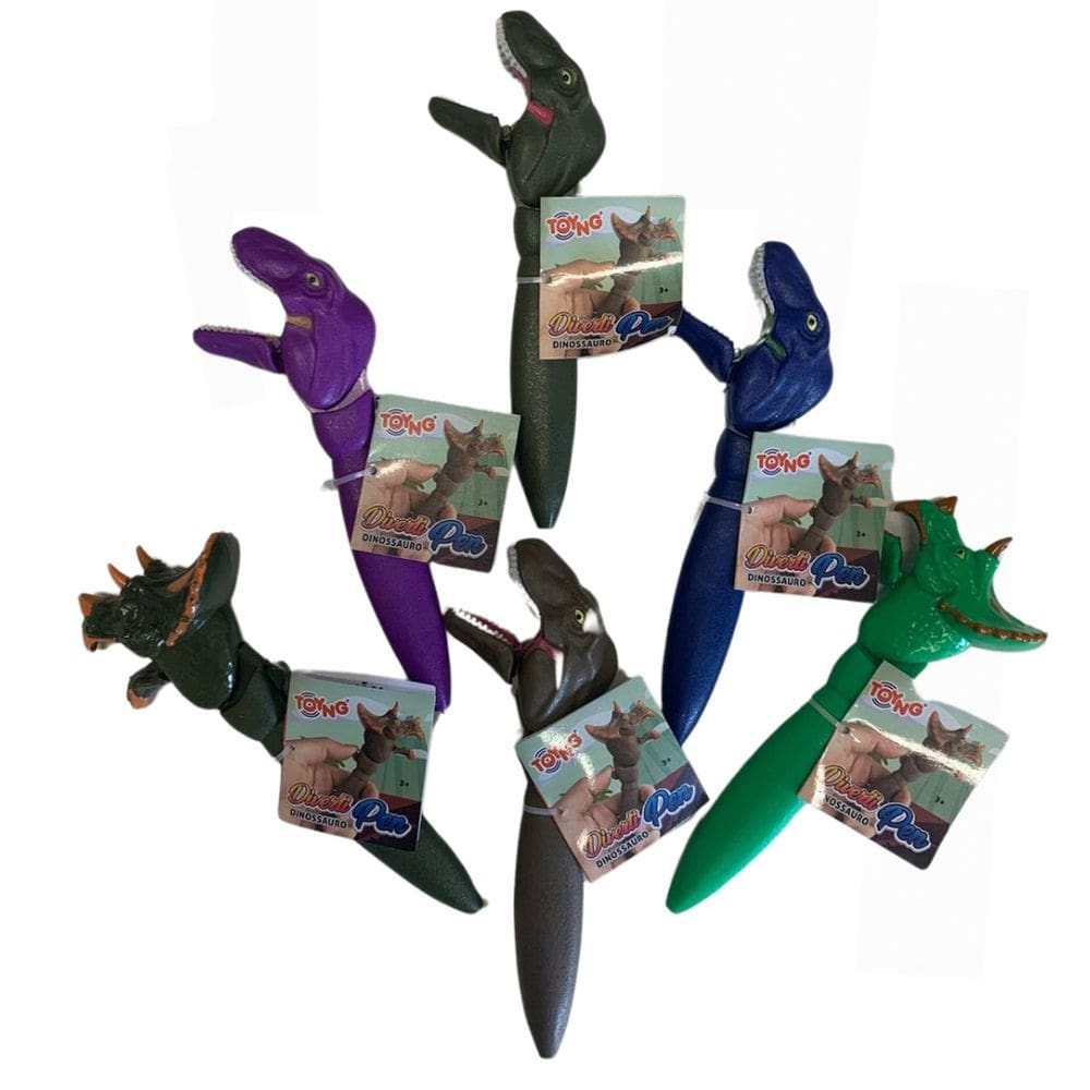 Caneta Esferográfica 2 Unidades Dinossauro - 50082 Toyng