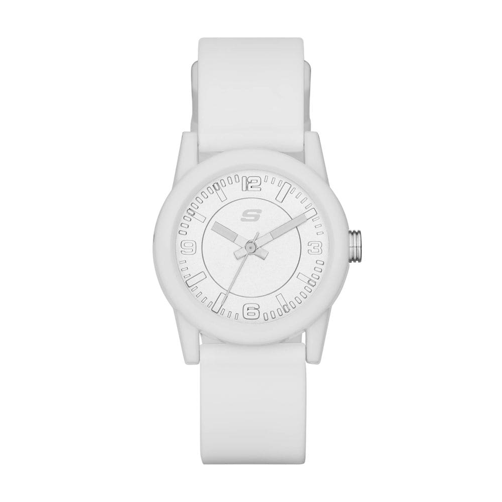 Relógio Skechers Rosencrans SR6029 feminino de silicone branco