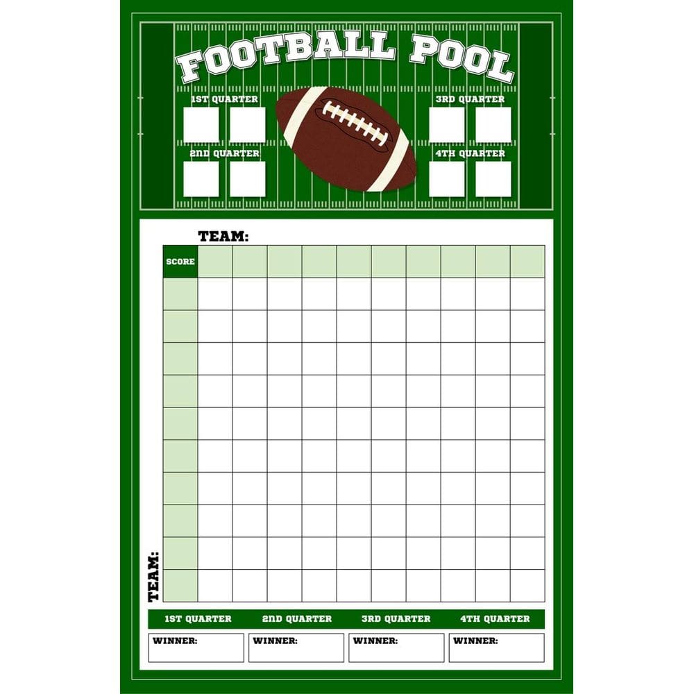 Conjunto de jogos de tabuleiro de apostas de futebol Pool Box Squares