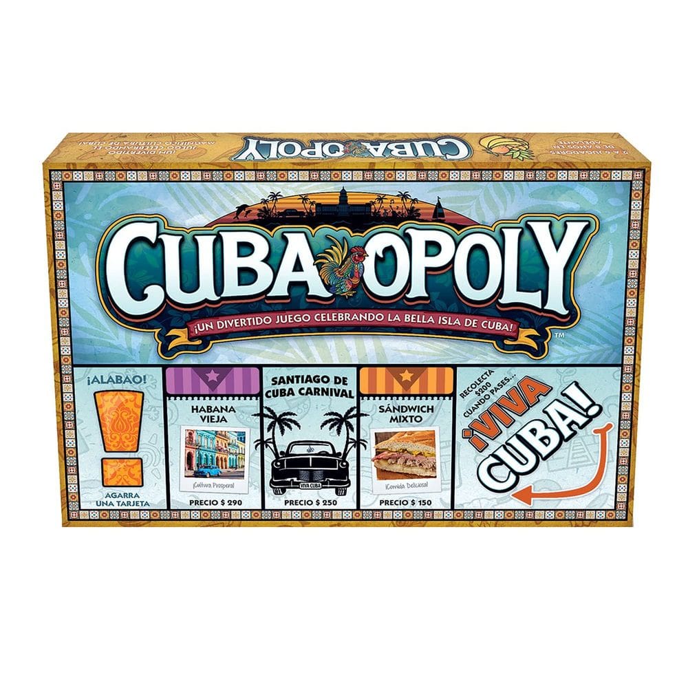 Jogo de tabuleiro Late for the Sky Cuba-Opoly para a família temática