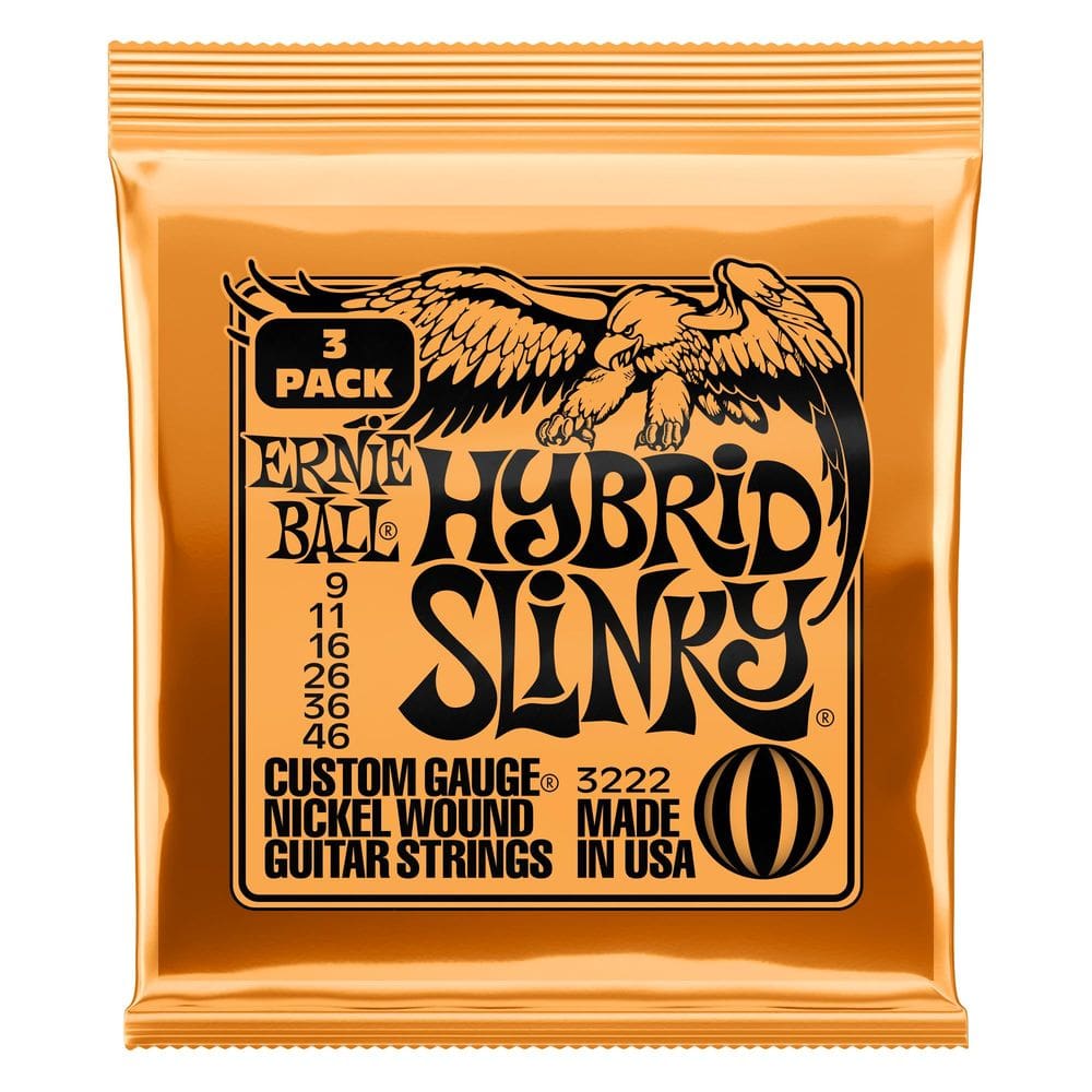 Cordas de guitarra elétrica Ernie Ball Hybrid Slinky 9-46
