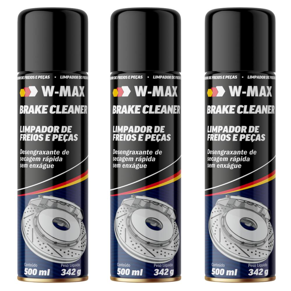 Kit 3 Limpa Freios e Peças Desengraxante Expres Wurth 500 ml Tira Óleo Graxa