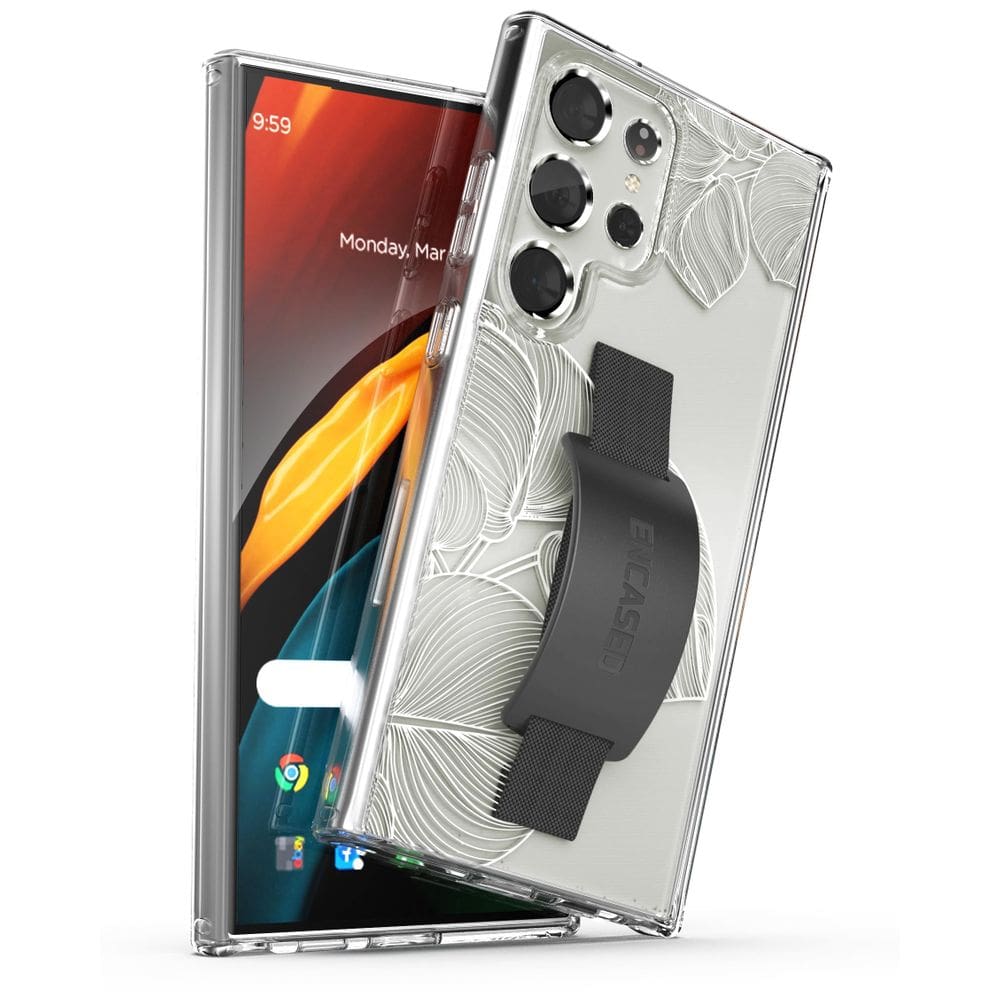 Capa embutida para Samsung Galaxy S24 Ultra com alça de laço