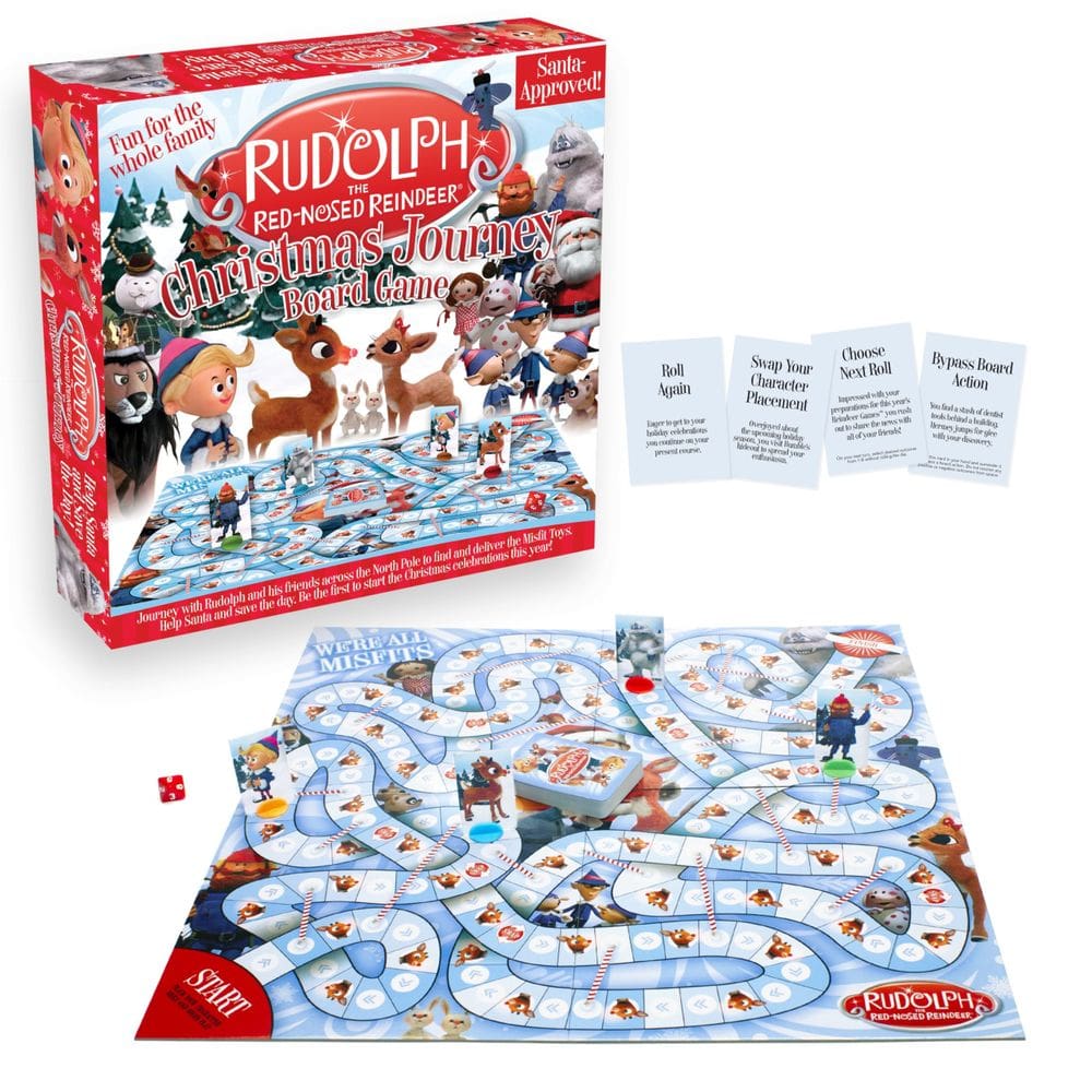 Jogo de Tabuleiro AQUARIUS Rudolph The Red-Nosed Reindeer para crianças e adultos