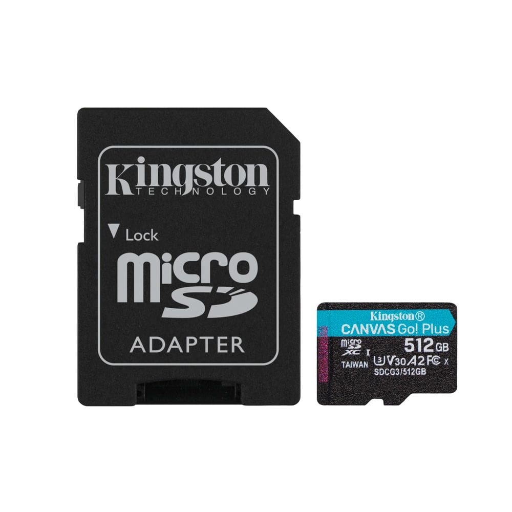 Cartão microSDXC Kingston Canvas Go Plus 512 GB UHS-I C10 U3 V30
