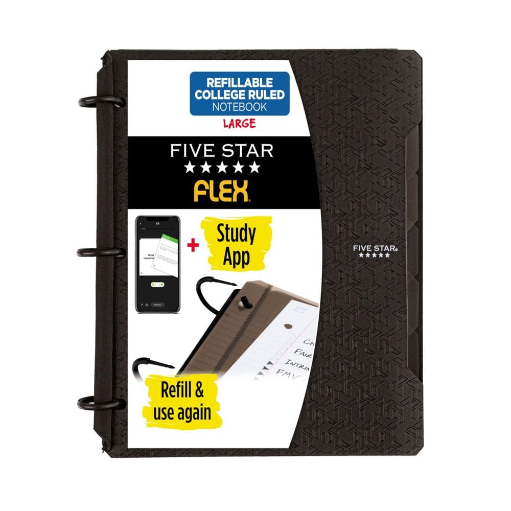 Caderno Five Star Flex, recarregável, regido pela faculdade, 200 folhas