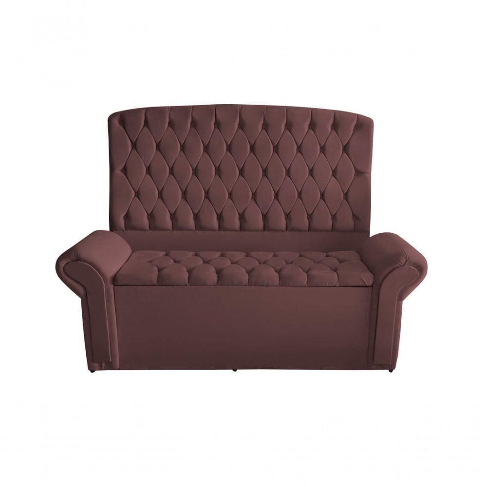 Kit Dubaí Cabeceira De Cama Box Casal E Recamier Baú Solteiro 90 Cm Suede Rosê Eli Móveis