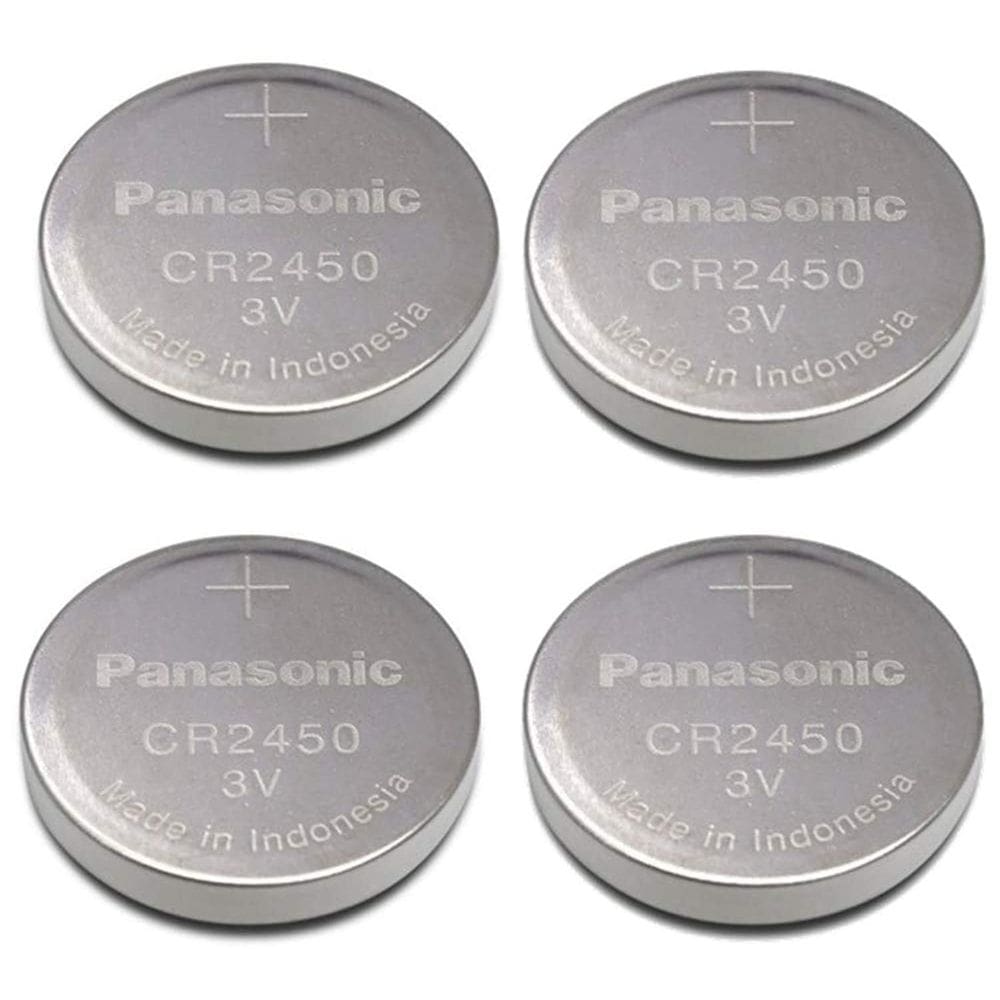 Bateria Panasonic CR2450 de lítio 3V, pacote com 4