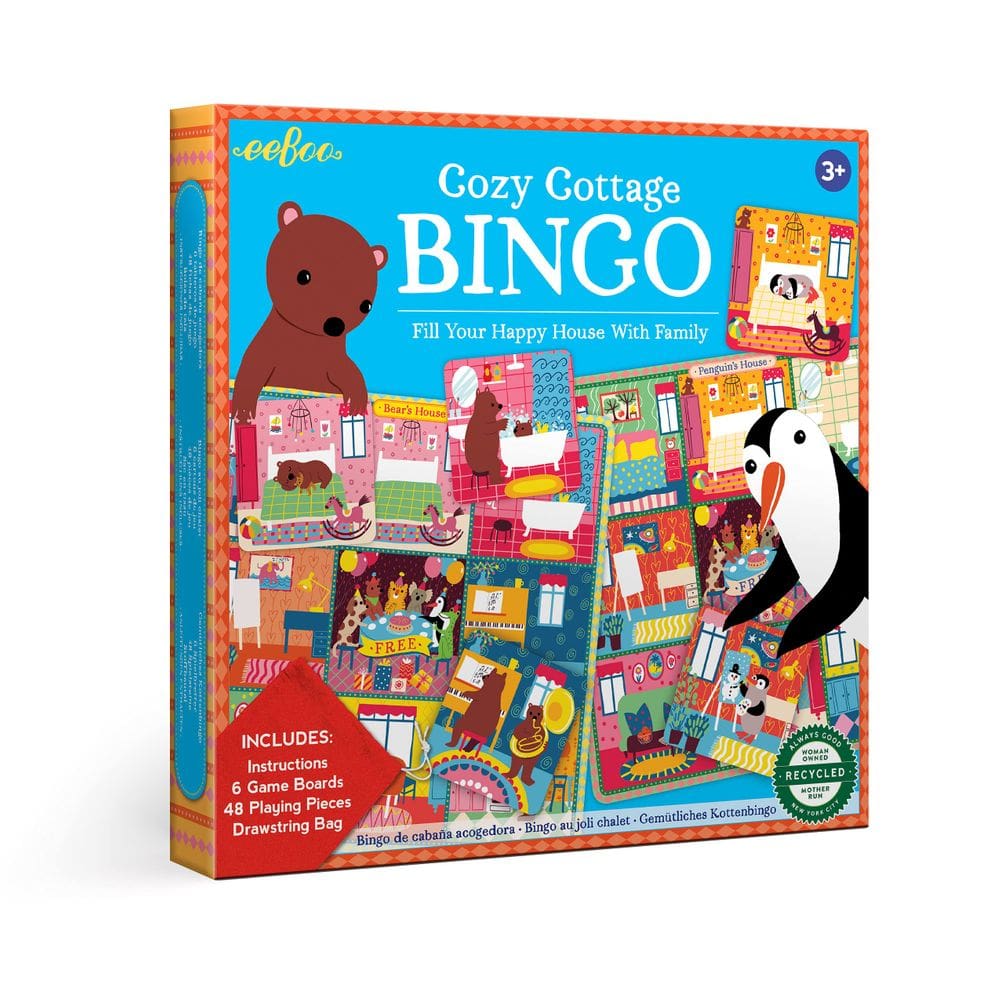 Jogo de bingo eBoo Cozy Cottage para crianças de 3 anos ou mais
