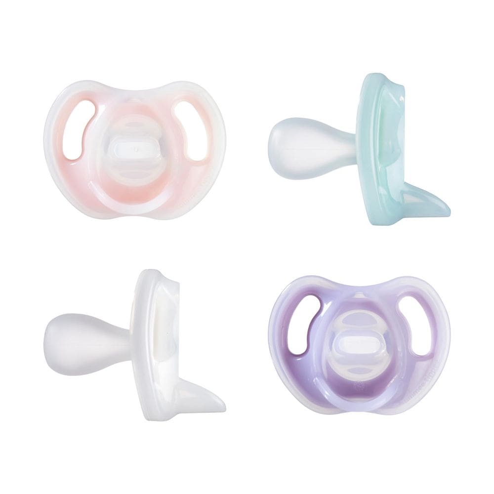 Chupeta Tommee Tippee de silicone ultraleve de 0 a 6 m (pacote com 4)