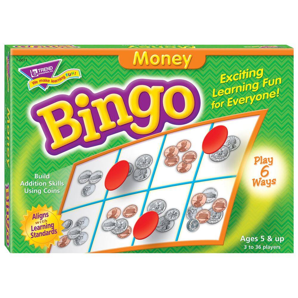 Money Bingo Game Trend Enterprises para 3 a 36 jogadores