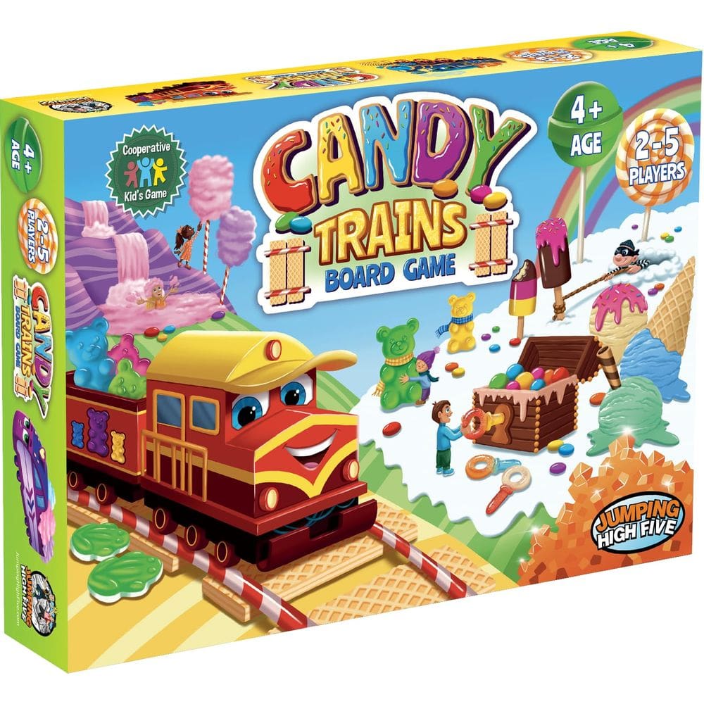 Jogo de tabuleiro Jumping High Five Candy Trains Kids 4+ Years