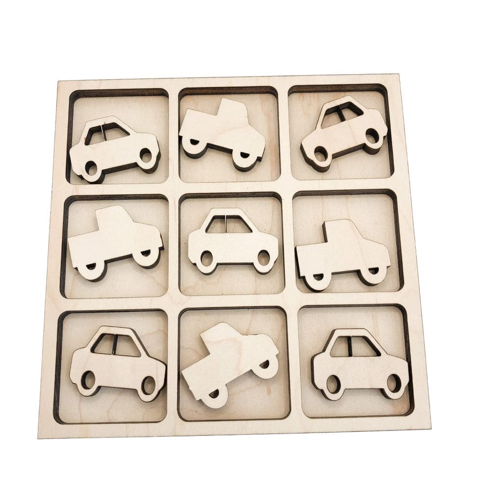 Jogo de tabuleiro Tic Tac Toe AvtrBoutique Vroom Theme com carros