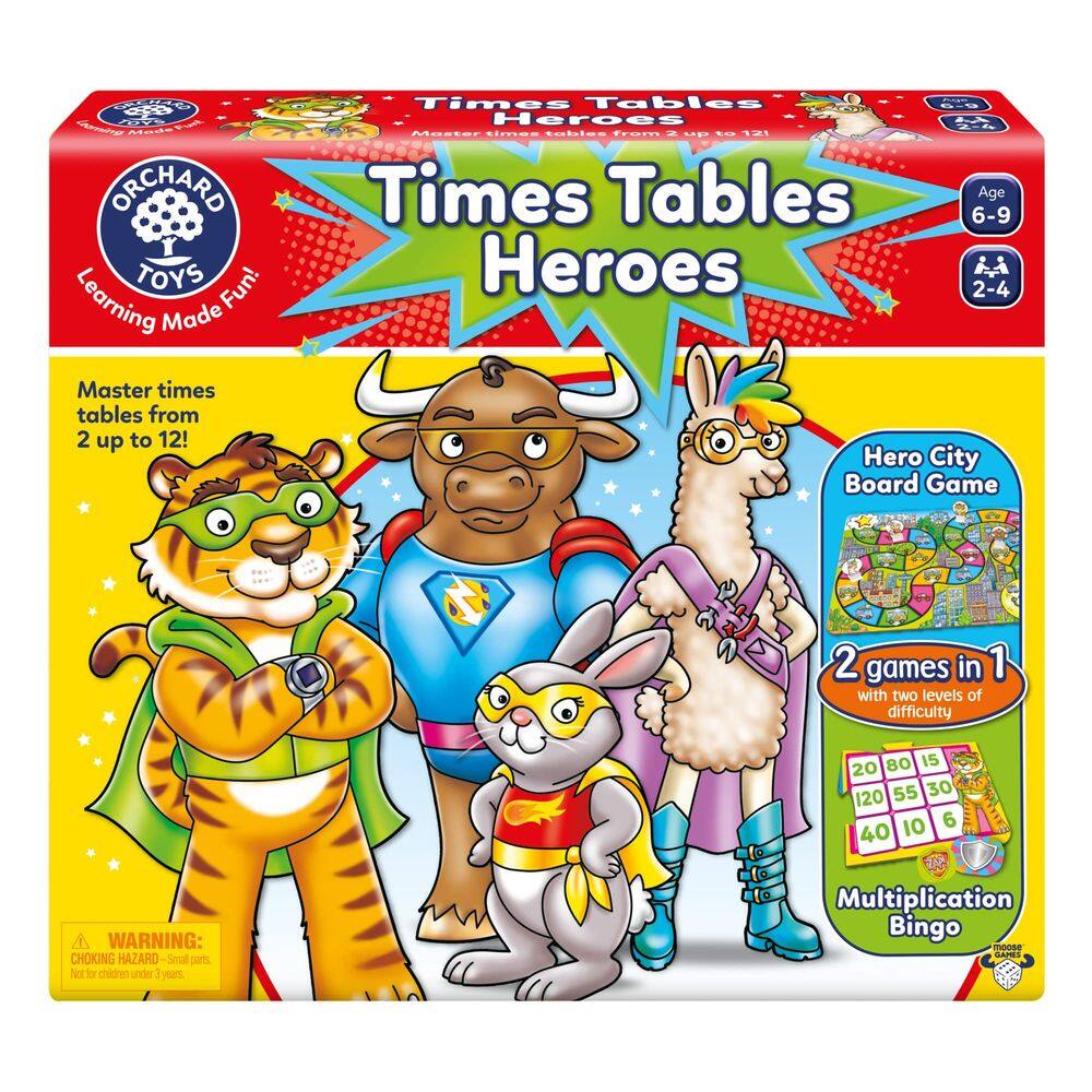 Jogo de multiplicação Orchard Toys Moose Times Tables Heroes